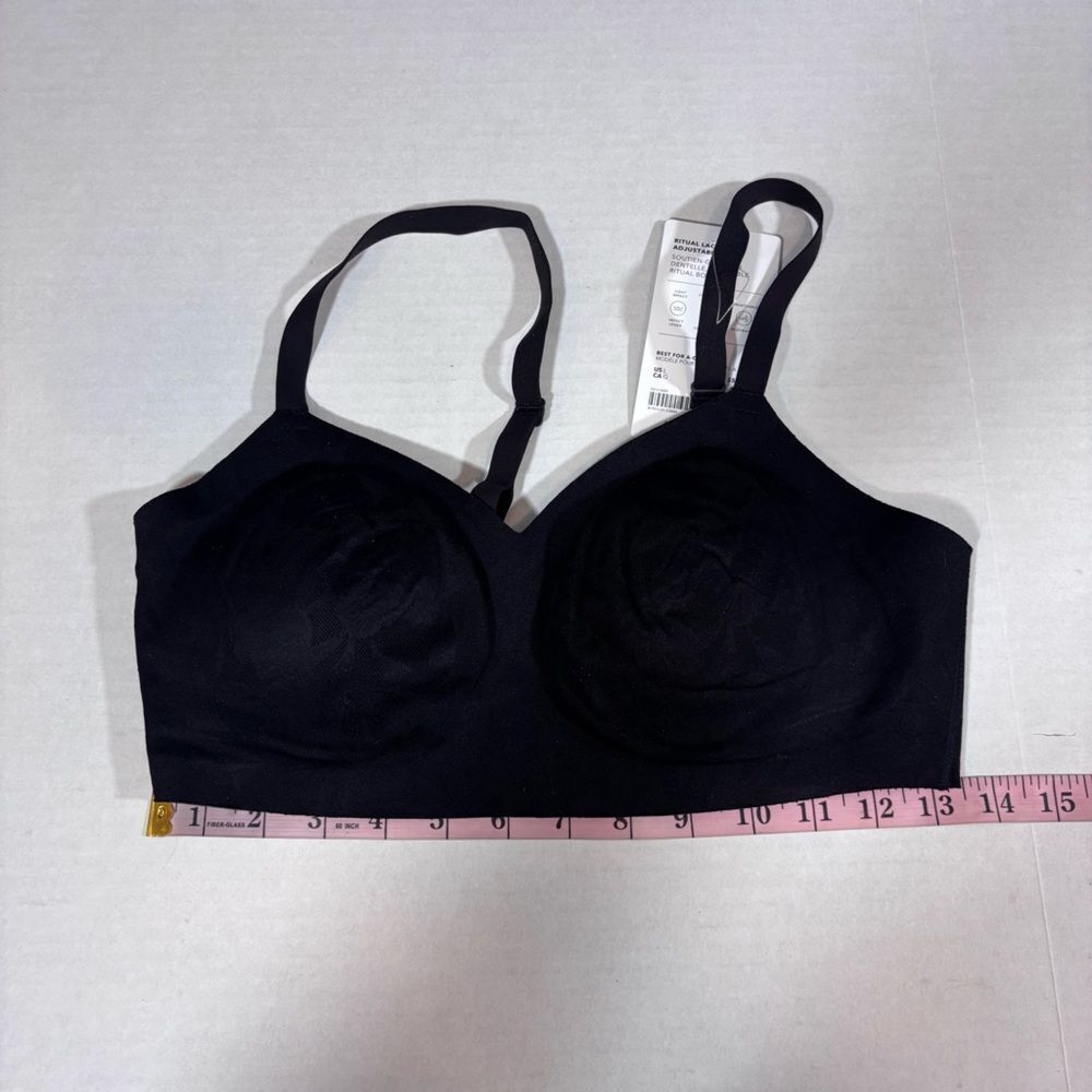 Athleta Ritual Lace Adjustable Bra NEW with tags Large A/C Black Lace - Picture 12 of 12